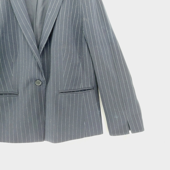 NEW Ann Taylor Black Pin Stripe Business Casual Office Academia P4631 - Picture 3 of 8